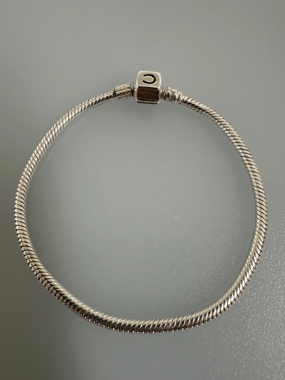 Pandora Silver Snake Chain Charm Bracelet made in Italy - Picture 4 of 8